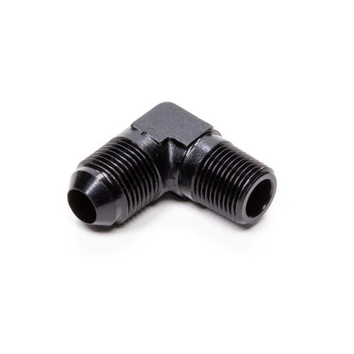 Fragola 482207-BL Fitting -08 AN to 1/4 in. NPT, 90 Degree, Aluminum, Black