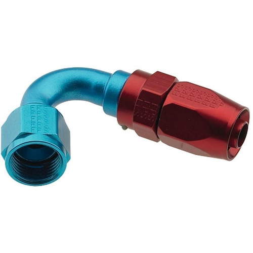 Fragola 231212 Hose Fitting, -12 AN Female to 120 Degree Hose, Swivel, Red/Blue
