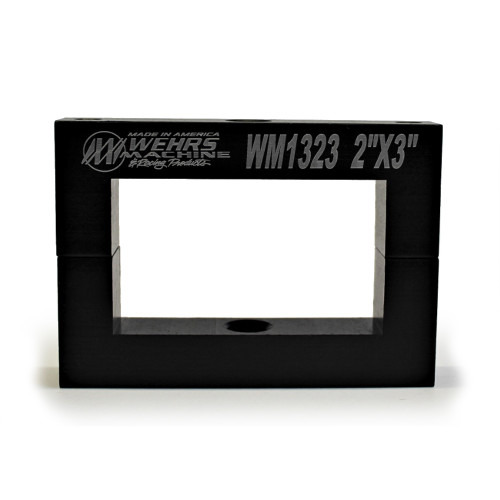 Wehrs Machine WM1323 Ballast Bracket, Clamp-On, Aluminum, Black Anodized, 2 x 3 in. Square Tube, Each