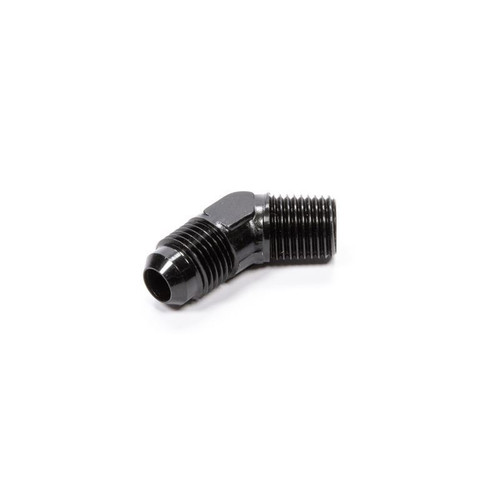 Fragola 482308-BL Fitting -08 AN to 3/8 in. NPT, 45 Degree, Aluminum, Black