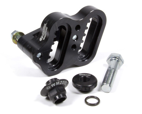 Wehrs Machine WM27120 Panhard Bar Bracket, Frame Mount, Clamp-On, Double Adjustable, Steel, Black Powder Coat, 2 in. Square Tubing, Each