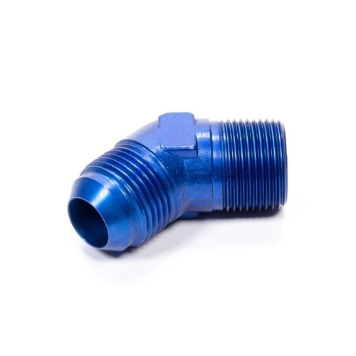 Fragola 482313 Fitting -12 AN to 1/2 in. NPT, 45 Degree, Aluminum, Blue
