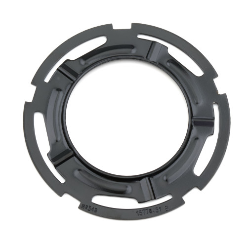 Aeromotive 68706 Fuel Pump Mounting Ring, 4.25 in. Diameter, 4.75 in. Mounting Hole, Twist-Lock, Steel, Black Paint, Each