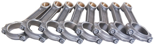 Eagle FSI6000BST Connecting Rod, I Beam, 6.000 in. Long, Bushed, 7/16 in. Cap Screws, ARP 8740 Bolts, Forged, Steel, Small Block Chevy, Set of 8