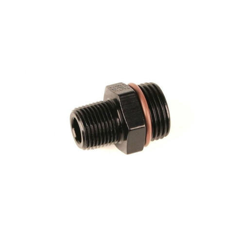 Fragola 494002-BL -10 ORB to 1/2 in. NPT Adapter, Aluminum, Black anodized