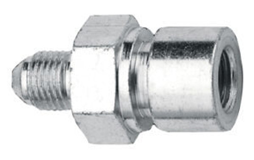 Fragola 650205 Fitting, Adapter, Straight, 3 AN Male to 10 mm x 1.0 Female Bubble Flare, Steel, Zinc Oxide, Hardline, Each