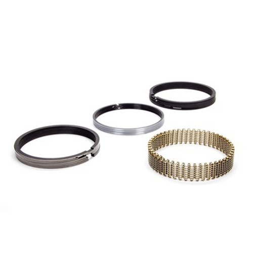 Hastings 2M5528030 Piston Rings, Premium Ductile Moly, 4.350 in. Bore, File Fit, 1/16 x 1/16 x 3/16 in. Thick, Standard Tension, Ductile Iron, Plasma Moly, 8-Cylinder, Kit
