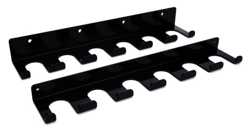 Hepfner Racing Products HRP6523S-15C-BLK Radius Rod Rack, Tray, Lower, 15 in. Long, 12 Rod Capacity, Aluminum, Black Powder Coat, Each
