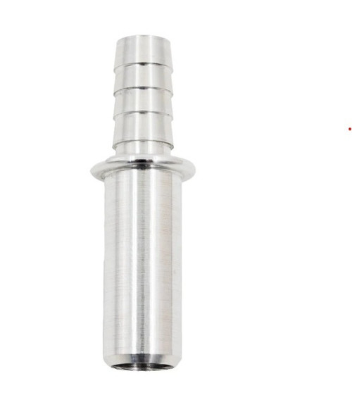 ICT Billet 551927-375BA Intake Manifold Fitting, Straight, OEM to 3/8 in. Hose Barb, Aluminum, Clear Anodized, Each