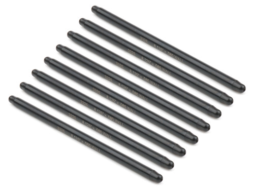 Manley 25811-8 Pushrod, 7.125 in. Long, 3/8 in. Diameter, 0.080 in. Thick Wall, Swedged Ends, Chromoly, Set of 8