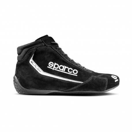 Sparco 00129545NR Driving Shoe, Slalom, Mid-Top, SFI 3.3/5, FIA Approved, Suede Outer, Fire Retardant Inner, Black, Euro 45, Pair