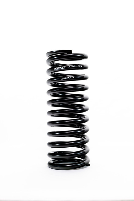Swift Springs 130-500-300TH Coil Spring, Tight Helix, Conventional, 5 in. OD, 13 in. Length, 300 lb/in. Spring Rate, Steel, Black Powder Coat, Each