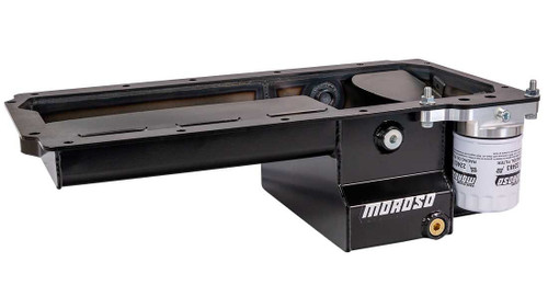 Moroso 20161 Dart GM LS Next Gen 3 Oil Pan, Rear Sump, Quarts, 4 in. Deep, Steel, Black Powdercoated, Each