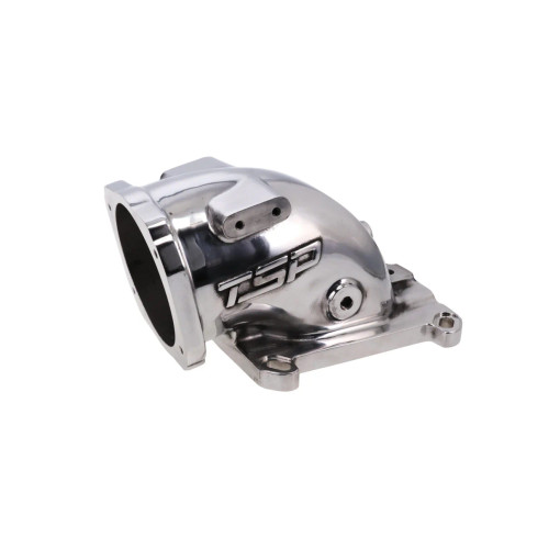 TSP 81141P Intake Elbow, Holley 4150 Flange, 105MM Throttle Body, Cast Aluminum, Polished-4