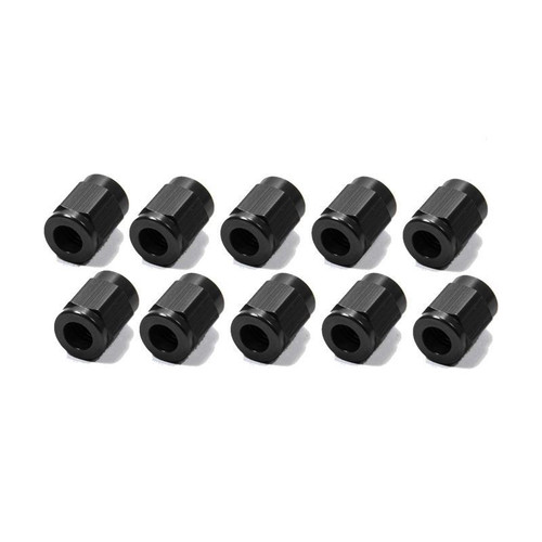 Fragola 481803-BL Tube Nuts, -3 AN, 3/16 in. Line, Aluminum, Black, 10 Pack