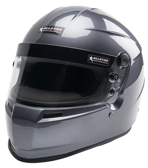 Allstar ALL943085 Helmet, Series 60, Snell SA2025, Head and Neck Support Ready, Gray, X-Large, Each