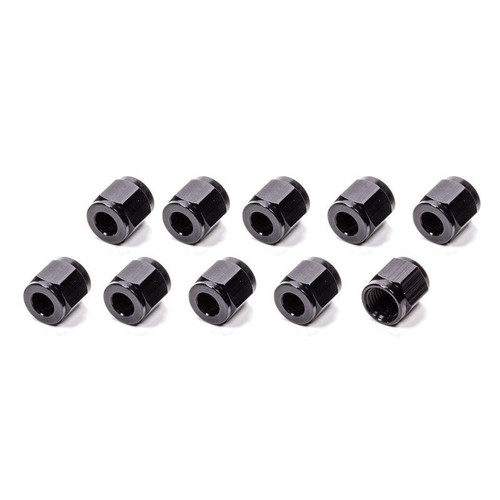 Fragola 481806-BL Tube Nuts, -6 AN, 3/8 in. Line, Aluminum, Black, 10 Pack