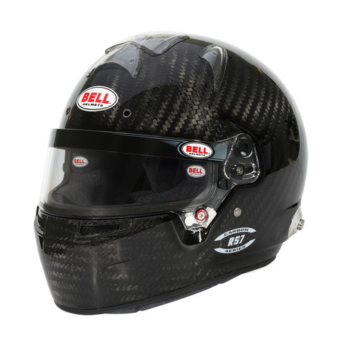 Bell Helmets 1204A91 Helmet, RS7 Carbon, Full Face, Snell SA2025, FIA Approved, Head and Neck Support Ready, Carbon Fiber, Size 7-5/8, Each