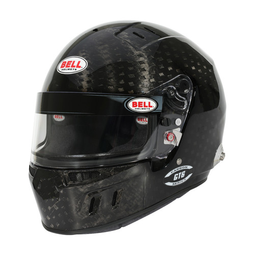 Bell Helmets 1239197 Helmet, GT6 Carbon, Full Face, Snell SA2025, FIA Approved, Head and Neck Support Ready, Carbon Fiber, Size 7-1/4, Each