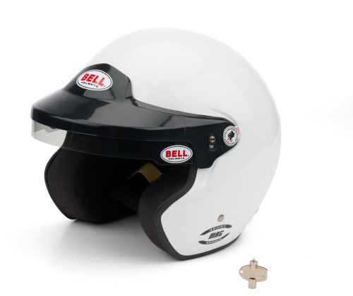 Bell Helmets 1435A65 Sport Mag Helmet, Open Face, Snell SA2025, Head and Neck Support Ready, Composite, White, 2X-Large, Each