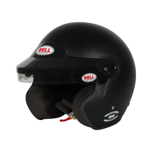 Bell Helmets 1435B01 Sport Mag Helmet, Open Face, Snell SA2025, Head and Neck Support Ready, Composite, Flat Black, Small, Each