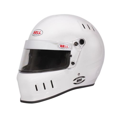 Bell Helmets 1436A31 BR8 Helmet, Closed Face, Snell SA2025, Head and Neck Support Ready, White, Small, Each