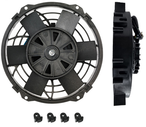 Davies, Craig DC-0121 Electric Cooling Fan, Brushless Thermatic, 12V, 8 in. Fan, Push/Pull, Straight Blade, 8.4 in. H x 8.3 in. W, 2.6 in. Thick, Plastic, Each
