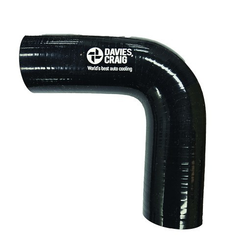 Davies, Craig DC-8505 Radiator Hose, 1-1/2 in. ID, 90 Degree, Silicone, Black, Universal, Each