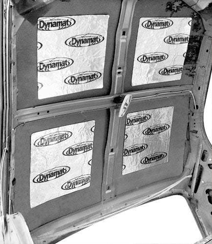 Dynamat XFO M1 R Sound Barrier, Xtreme, Roof, Self Adhesive Backing, Aluminum/Rubber, Silver/Black, Ford Mustang 1964-73, Kit