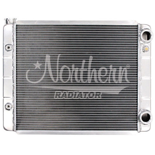 Northern Radiator 204128 Radiator, Race Pro, Dual Pass, 23.375 in. W x 19.625 in. H x 3.125 in. D, Passenger Side Inlet/Outlet, Aluminum, GM LS-Series, Each
