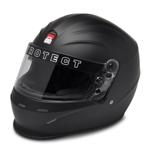 Pyrotect HB802425 Helmet, Pro Sport Duckbill, Full Face, Snell SA2025, Head and Neck Support Ready, Flat Black, Large, Each