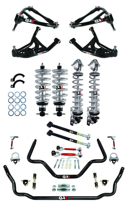 QA1 BW02-GMB5 Suspension Handling Kit, Level 2, Bearings/Coil-Over System/Control Arms/Shocks/Sway Bars/Tie Rod Sleeves/Trailing Arms, GM B-Body 1977-90, Kit
