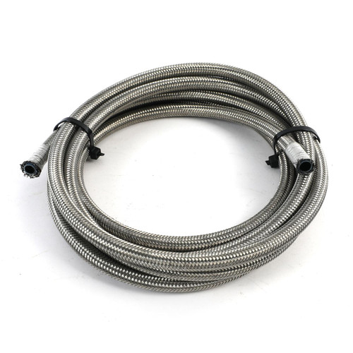 Redhorse Performance 303-06-3 Hose, 303 Series, 6 AN, 3 ft, Braided Stainless / PTFE, Natural, Each