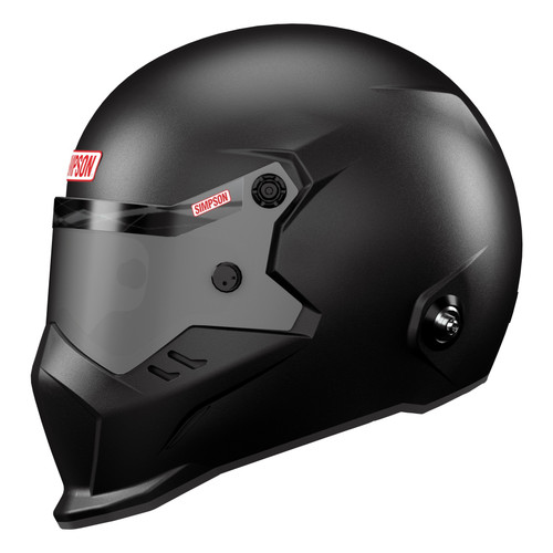 Simpson Safety 9290038 Helmet, KingSnake, Full Face, Snell SA2025, Head and Neck Restraint Ready, Flat Black, Large, Each