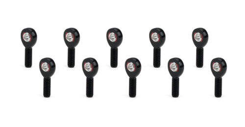 Ti22 Performance TIP8253-10 Rod End, Spherical, 1/2 in. Bore, 5/8-18 in. Left Hand Male Thread, Aluminum, Black Anodized, Set of 10