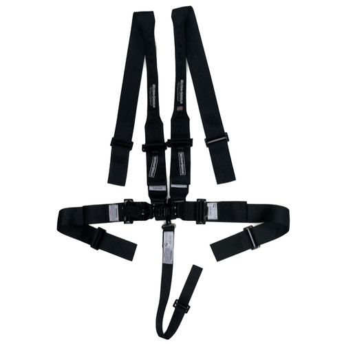Ultra Shield HB22031H Harness, Sprint Car, 5 Point, Latch and Link, SFI 16.1, Pull Down Adjust, Bolt-In/Wrap Around, Individual Harness, HANS Ready, Black, Kit
