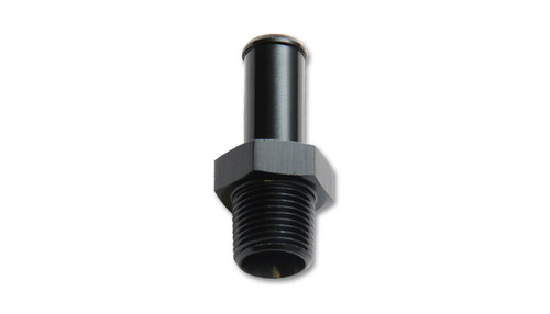 Vibrant Performance 11201 Fitting, Adapter, Straight, 1/4 in. NPT Male to 3/8 in. Hose Barb, Aluminum, Black Anodized, Each