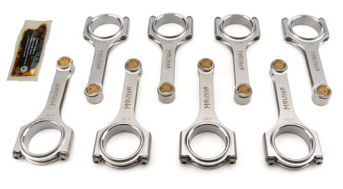 Molnar Technologies FH5933RFB8-A Connecting Rod, H Beam, 5.933 in. Long, 7/16 in. Cap Screws, ARP2000 Bolt, Billet Steel, Ford Modular, Set of 8