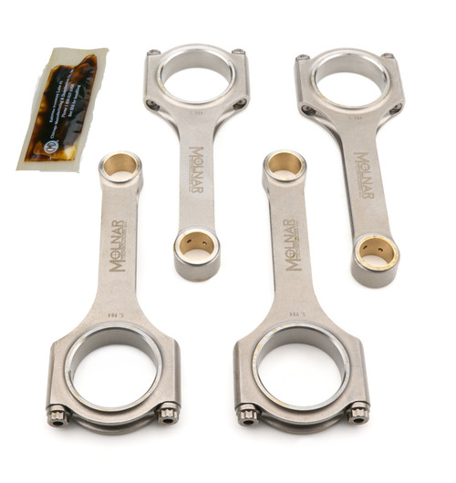Molnar Technologies HH5984FFB4-A Connecting Rod, H Beam, 5.984 in. Long, 3/8 in. Cap Screws, ARP2000 Bolt, Billet Steel, Honda K-Series, Set of 4
