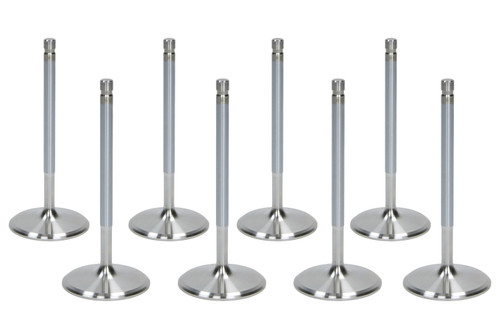 Air Flow Research 7255-8 Intake Valve, 2.080 in. Head, 8 mm Stem, 5.000 in. Long, Stainless, Small Block Chevy, Set of 8