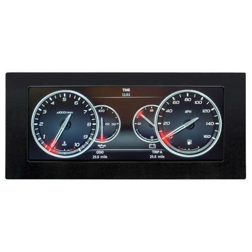 Autometer 7400 Gauge Kit, Digital, Invision, LCD, Plastic, Black, Universal, Kit