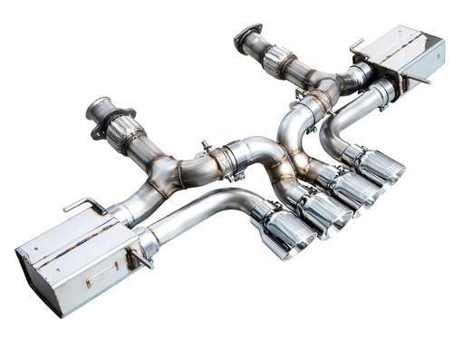 AWE Tuning 3025-42906 Exhaust System, SwitchPath, Cat-Back, 3 in. Diameter, Dual Center Rear Exit, Polished Tips, Stainless, Natural, Chevy Corvette 2023-26, Kit