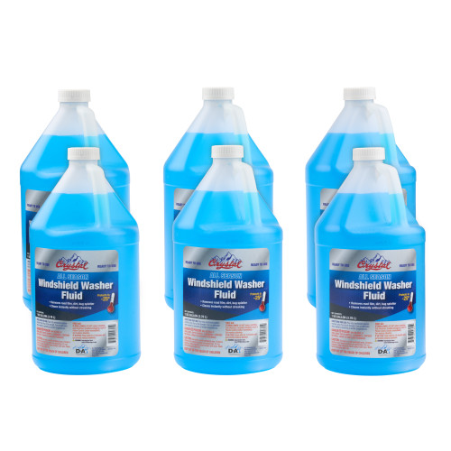 Penngrade Motor Oil 6K-CRYWWASH-6/1 Windshield Washer Solvent, Crystal, Blue, 1 gal Jug, Set of 6