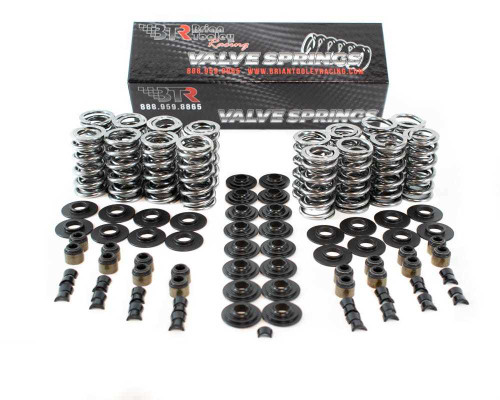 Brian Tooley Racing SK001/S/0545/BB Valve Spring Kit, Dual Spring, 380 lbs/in. Spring Rate, 1.070 in. Coil Bind, 1.300 in. OD, Locks / Steel Retainers / Viton Seals / Seats, GM LS-Series, Kit