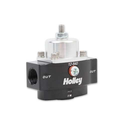 Holley 12-840 HP Billet Fuel Pressure Regulator, Carbureted, 3/8 in. NPT, 4.5-9 PSI