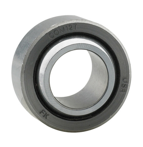 FK Rod Ends COM12T Spherical Bearing, COM-T Series, 0.750 in. ID, 1.438 in. OD, 0.750 in. Thick, PTFE Lined, Steel, Chrome, Each