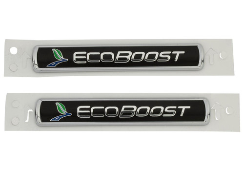 Ford M-1447-EBBLK Emblem, EcoBoost, Plastic, Black / Silver, Pair