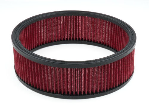Green Filter 9002 Air Filter Element, 14 in. Diameter, 4 in. Tall, Reusable Cotton, Red, Universal, Each