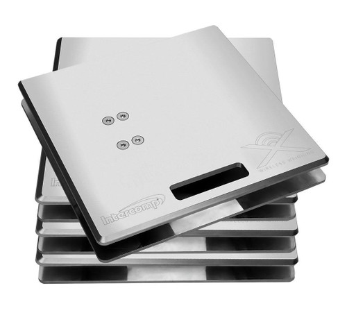 Intercomp 170334 Vehicle Scale, SW700 XBT, 15 in. Square, 1500 lb Capacity Pad, Bluetooth / Wireless, Pads Only, Aluminum, Natural, Kit