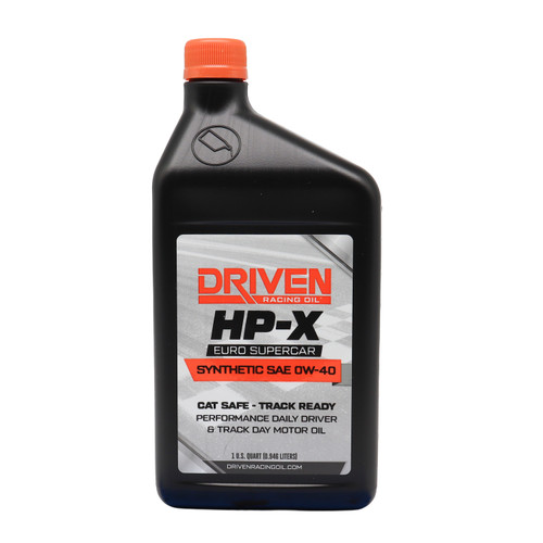 Driven Racing Oil 23406 Motor Oil, HP-X Euro Supercar, 0W40, Synthetic, 1 qt, Each